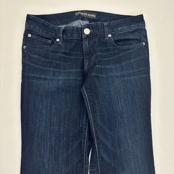 Express Skinny Stella Low Rise Women's size 6 Dark Wash Blue Denim jeans - Picture 2 of 4